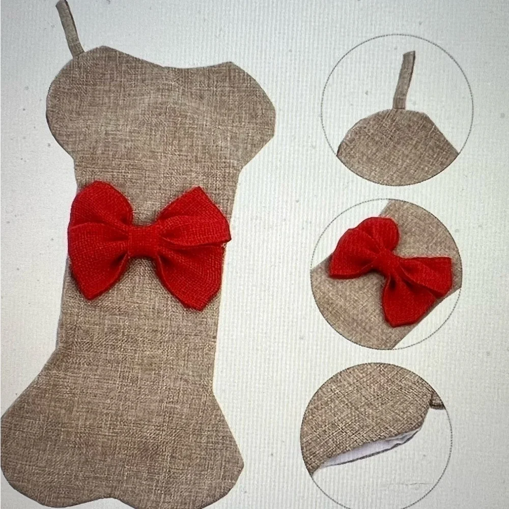 Bones Christmas Stocking - Vintage Plaid Decor